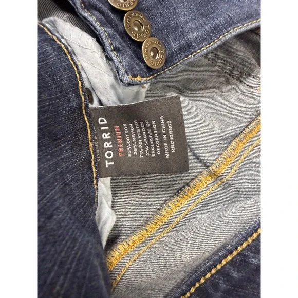 Torrid Premium Jegging Womens 16R Medium Wash Distressed Skinny Jeans Multi - Picture 3 of 5